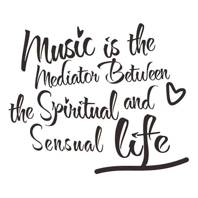Coofit Sticker Mural Inspiration Musique Vie Citation Decal Mur Devis Décoration pour la Mai son  size 45+60cm dzr2031