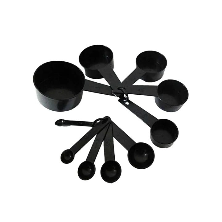 Pack Of 10 - Measuring Cups & Spoons - Black