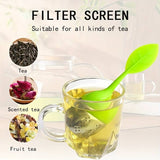 Silicone Tea Infuser -  Stainless Steel Strainer Drip Tray Included  (random color)