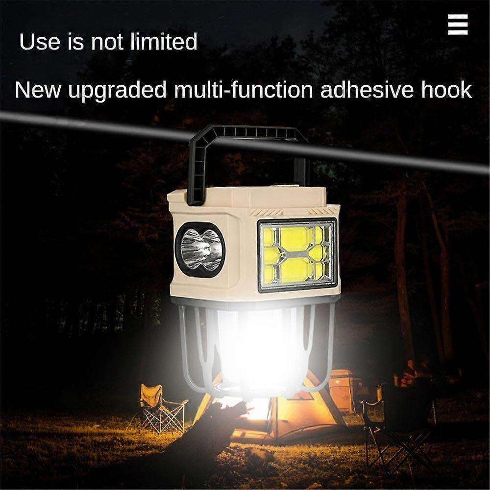 Solar Powered Hanging Camping Light – Dual Charging LED Lantern with USB Port & Hook Design