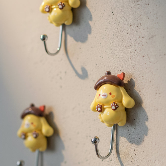 Sanrio Wall Hook – Cute & Durable Cartoon Wall Hanger for Keys, Bags, Towels & Accessories | Strong Adhesive, Space-Saving & Decorative Home Organizer