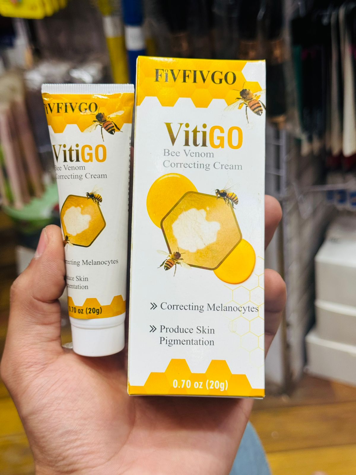 Bee Venom Vitiligo Treatment Cream - Restore Melanocytes & Skin Pigmentation - Natural Melanin Care Ointment for Leukoplakia (20g)