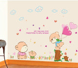 Hearts and Cute Teddy Bears Baby and Kids Room Decoration Wall Decor Sticker Decal size 50x70 am7037