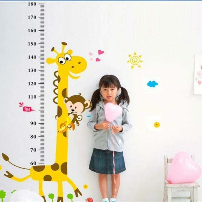 PVC Children Height Growth Chart Measure Wall Sticker Kids Room Decor