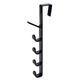 5 Level Over Door Hook for Hanging Coat Hangers, Hats, Purses, Backpacks, Purses, Jackets and Other Items. (1 Piece) / Over The Door Hanger Hook Clothes Storage Holder Multipurpose Towel Hanging Rack ( Plastic)