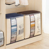 Large Non-woven Portable Clothes Storage Bag Clothing Organizer - 120 gsm (Random color)