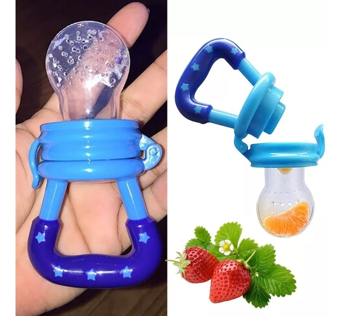 Baby Fruit Pacifier Fresh Fruit Feeder Infant Teething Toy Nibbler Teether Pacifier Safe Silicone Pacifier (random Color)