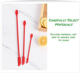 3 pcs Mini Silicone Telescopic Spatula and Scooping Spoon, Mini Makeup Spatula , Heat-resistant Silicone Spatula Sets for Cooking, Cosmetics