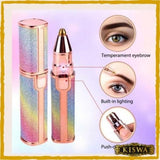 Women's 2-in-1 Travel Epilator Epilator Painless Eyebrow Epilator Electric Shaver Rechargeable Pocket USB With LED Light For Women Free Shipping From Spain