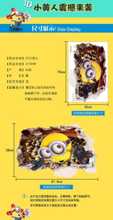 AY9268 3D Minion Floor or Wall Sticker Decals