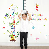 SK9087 Learning English DIY kids room decorative wall sticker English alphabet kids height gown chart