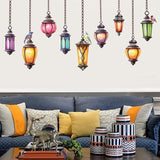 Fashion arab droplight Wall Stickers For Living Room Diy 3d Home Decor JM7342