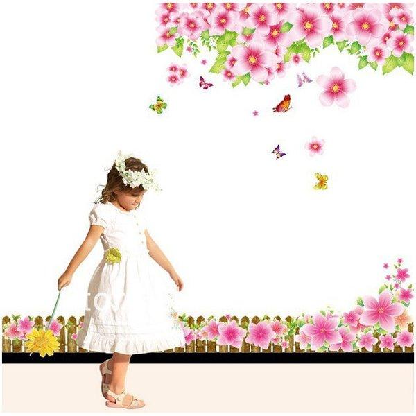 STICKER DINDING AY9042 Soft Flower wall stiker