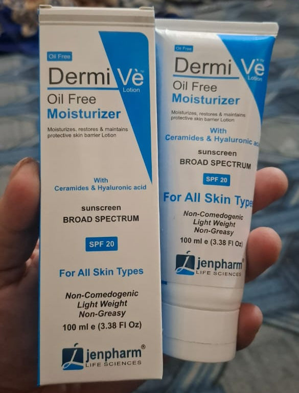 Dermive Oil Free Moisturizer 100ml – Lightweight, Non-Greasy Hydration For Oily, Combination, And Sensitive Skin