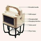 Solar Powered Hanging Camping Light – Dual Charging LED Lantern with USB Port & Hook Design