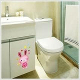 036M1-26 Wall Stickers, Just Stick Them On, Wall, DIY, Makeover, Interior, Pink, Rabbit, Wink, Kids, Wall