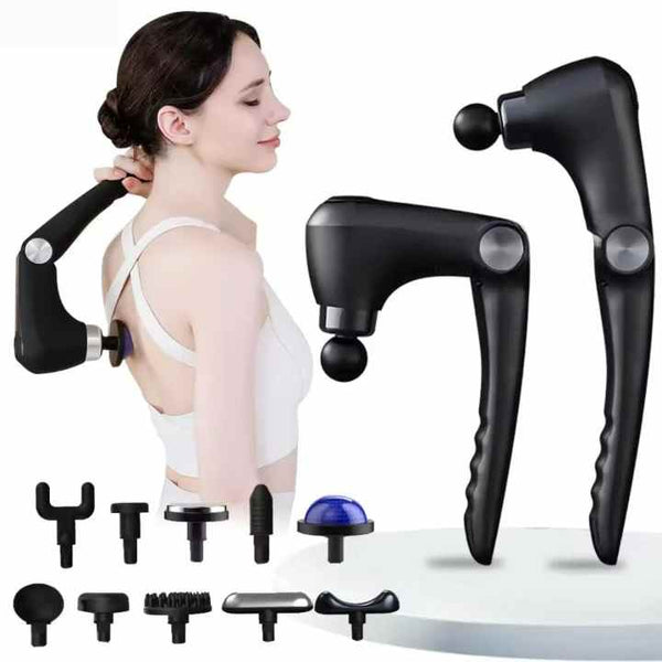 Blueidea USB Rechargeable Folding Fascia Gun – 10-in-1 Massager with Heat & Cold Therapy