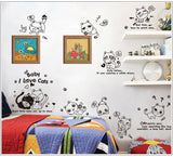 Wall stickers featuring 10 cute and funny cats, made of PVC decal material.size 50x70 xh3646c