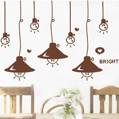 Solimo Wall Sticker for Home (Beautiful Hanging Lights) size50x70 dm4560007