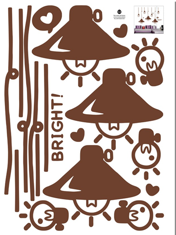 Solimo Wall Sticker for Home (Beautiful Hanging Lights) size50x70 dm4560007