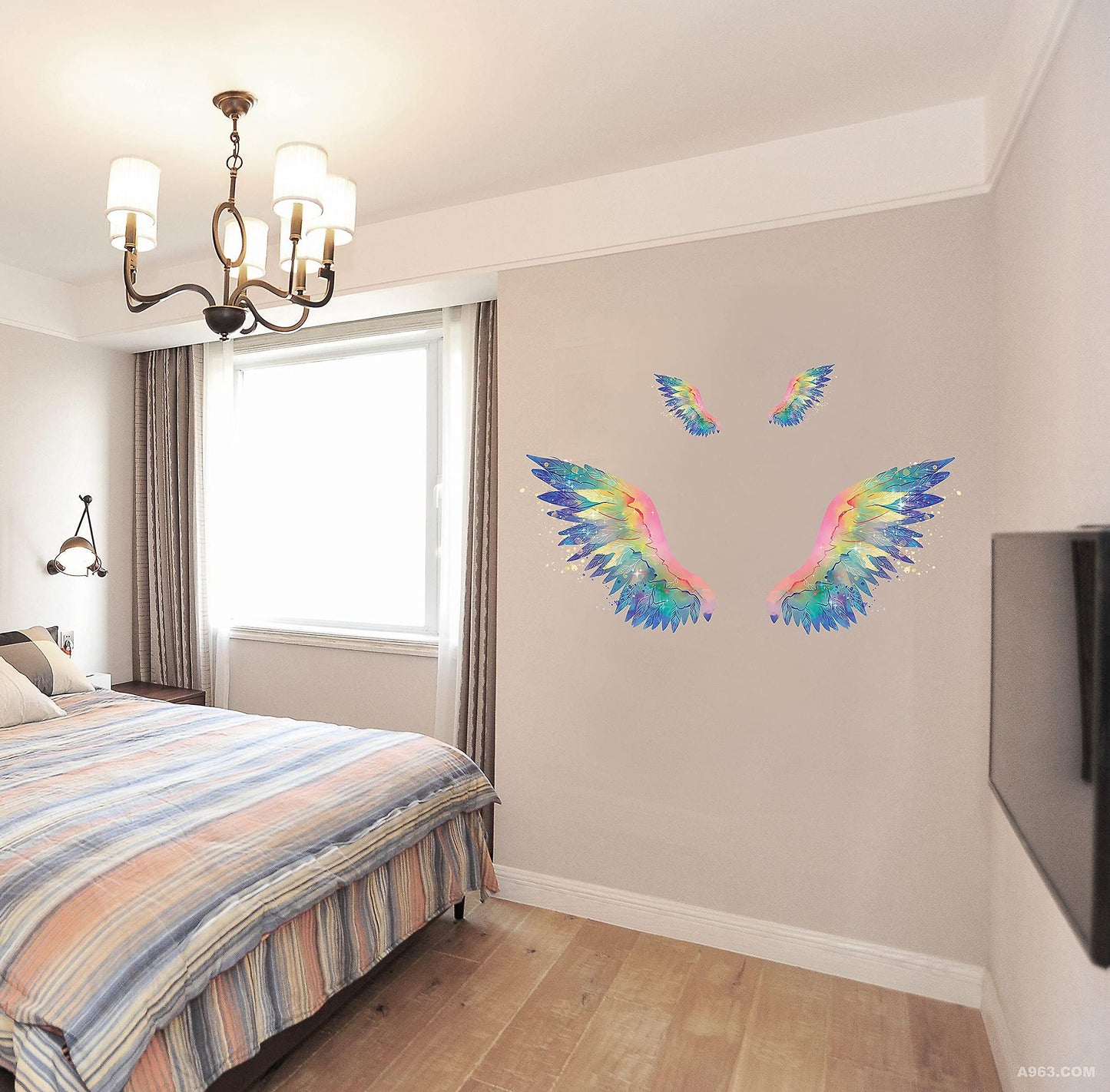 Wall Stickers Angel Wing Art Sticker Plant Wall Art Wall size 60x90 hm92062