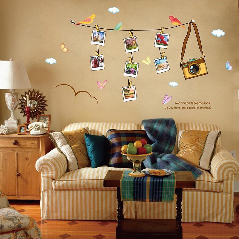 Wall Sticker XL8170 Warm Photo Wall Three Generations Removable Wall Sticker PVC Transparent Living Room Bedroom Decoration Mural