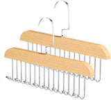 8 Hooks Multi-function Wooden Caps, Belts, Tie Hanger – Strong No Trace Storage Rack(Random Colour)