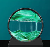 3D Dynamic Moving Sand Art Table Lamp with Wooden/Metal Stand: LED Sandscape Quicksand Night Light for Relaxing Home Decor. This Mesmerizing