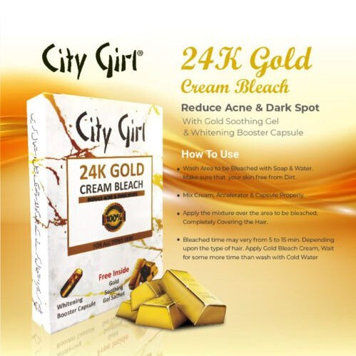 City Girl 24K Gold Bleach Cream Sachet