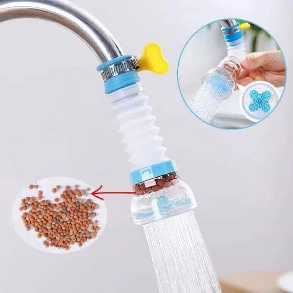 360° Adjustable Kitchen Tap Shower Head, Water Saving Faucet Sprayer Nozzle, High Pressure Sink Filter & Flexible Extension
