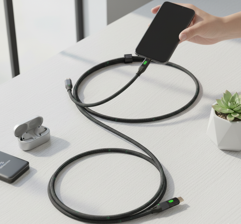Sabawoon Type-C to iPhone Cable | PD 27W Fast Charging – High-Speed, Safe & Durable