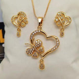 Necklace pendant Earrings Ethiopia wedding bridl jewelry sets for women