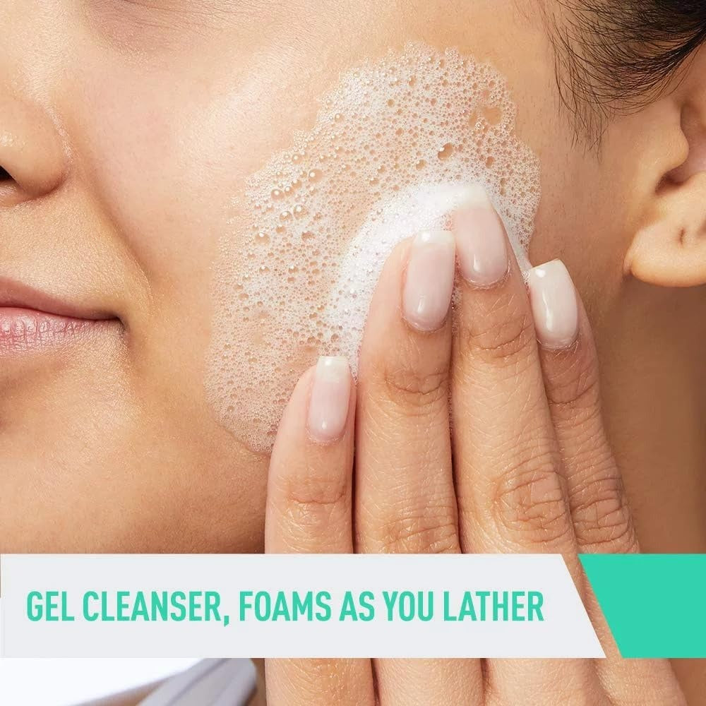 CeraVe Foaming Facial Cleanser for Normal to Oily Skin – Oil Control with Ceramides, Niacinamide & Hyaluronic Acid, 237ml