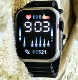 Black Stylish LED Digital Watch – Cell Operated Wrist Watch with Bright Display, Lightweight & Trendy Design for Men & Women – Non Waterproof (Without Box)