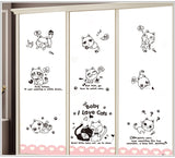 Wall stickers featuring 10 cute and funny cats, made of PVC decal material.size 50x70 xh3646c