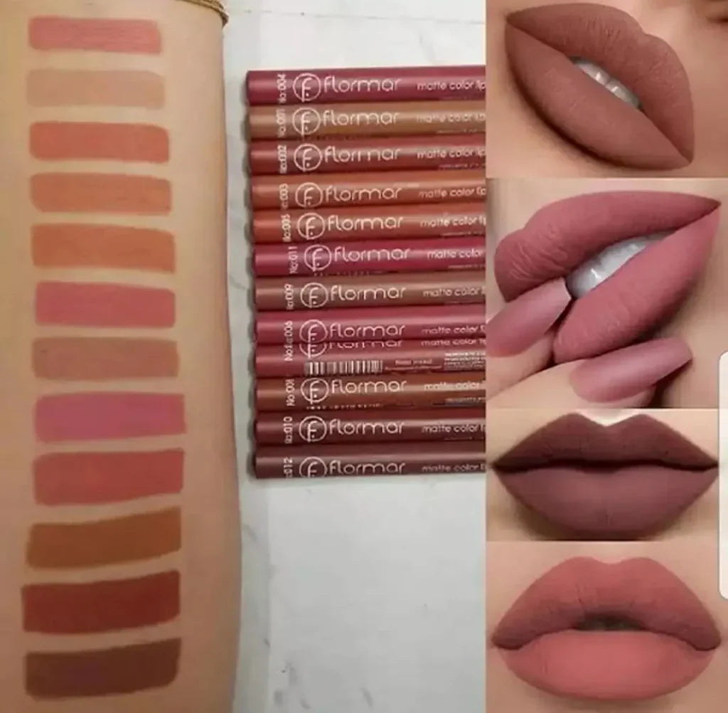 Miss Beauty Matte Lip Liner Pencil Set Waterproof