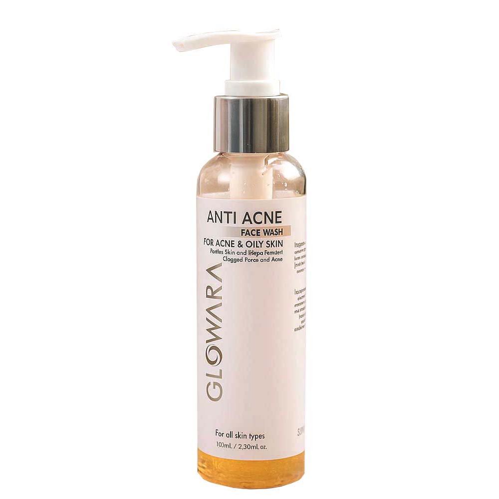 Glowara Anti Acne Face Wash – Deep Cleansing Formula with Anti-Microbial & Oil-Control Ingredients for Clear, Smooth & Acne-Free Skin