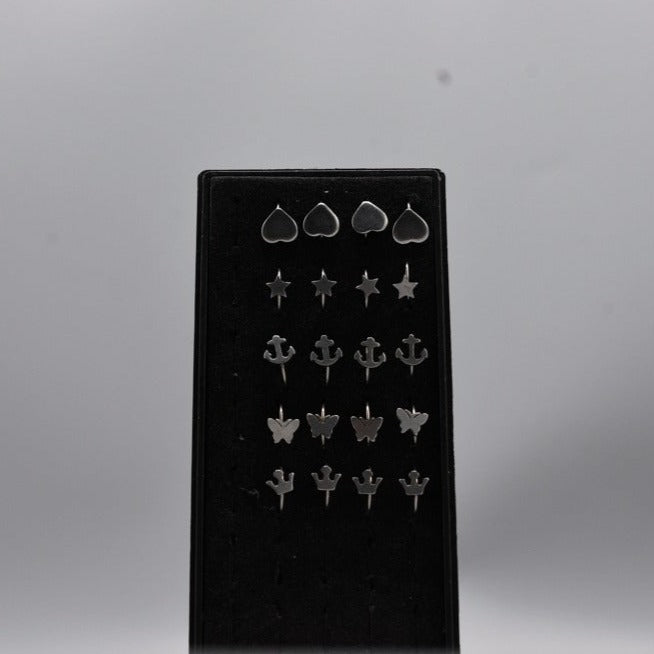 Nose ring pack of 5 design only  used pericing woman