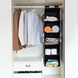 5 Shelf Clothes Hanging Organizers Pant Organizer Wardrobe Section Storage Closet Organiser  (random color)