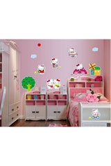 Hello Kitty Wall Sticker Kids Room Decoration Gift Self Adhesive Wall Decor
