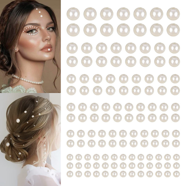 3D Face Pearl Jewels Eyeshadow Stickers  Face Body Eyebrow Diamond Nail Sticker Diamond Decoration And Hair Beats Multi Colour