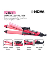 Nova 2?in?1 Hair Straightener & Curler | Model NHC?2009 | Professional Styling Tool