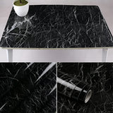 Self Adhesive Black Marble Sheet for Kitchen / Waterproof Anti Oil &amp; Heat Resistant Wallpaper Sheet (Black)