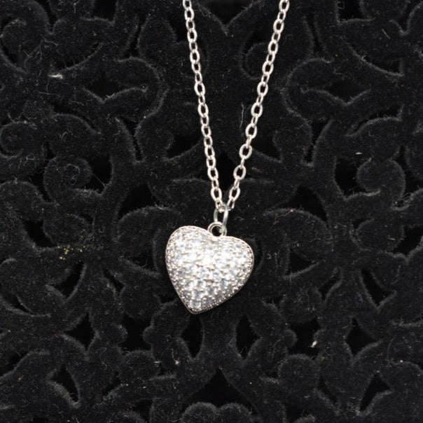 Photo Inside Hollow Sliver Heart Pendant Long Chain Necklace Sweater Necklace Necklaces For Women