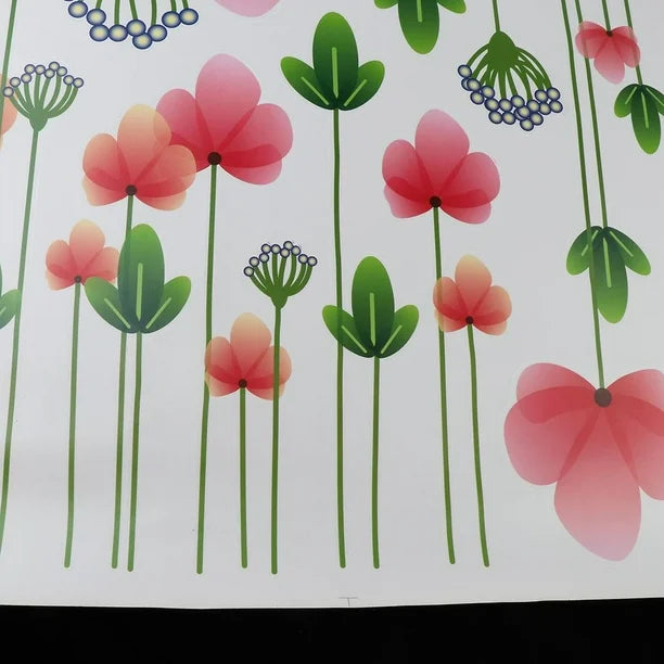 China Supplier Removable Beautiful Flower Vinyl Wall Paper Sticker For Room Decoration size 60x90 ay928