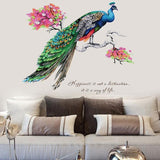 Peafowl Tree branches Home Decor adesivo de parede Art Decals 3D DIY Wall paper decoration for Kids Rooms flowers Wall Stickers sk9153