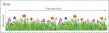 Green Grass Flowers Butterflies Wall Corner Decals Living Room Bedroom Baseboard Skirting Line Wall Stickers Art stiker dinding Wallsticker decalmile SK9057 Size: 30x 90cm