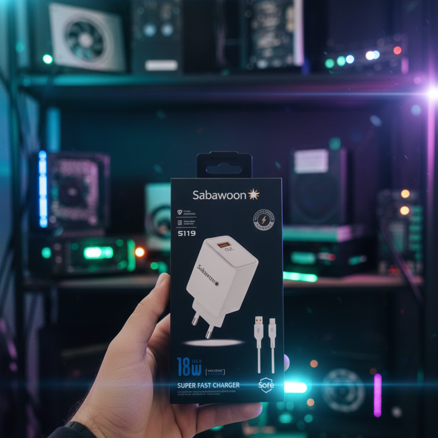 Sabawoon S119 Fast Charging Charger ?? | 18W Original | With Micro Cable