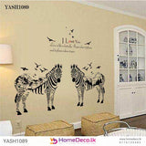 Black and White Zebra Wall Sticker | Buy This Stylish Wall Decor  size 60x90 sk9197ab