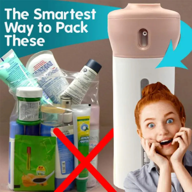 4 Lotion Bottles In 1 Refillable Travel Dispenser Bottle Liquid Lotion Cream Sun Block Sanitizor Shampoo Toiletries Container Travel Bottle Portable 4 Bottle Sets In 1 Pump Leakproof Cosmetic Travel Bottle Set